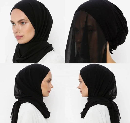 Chiffon Hijab with Undercap